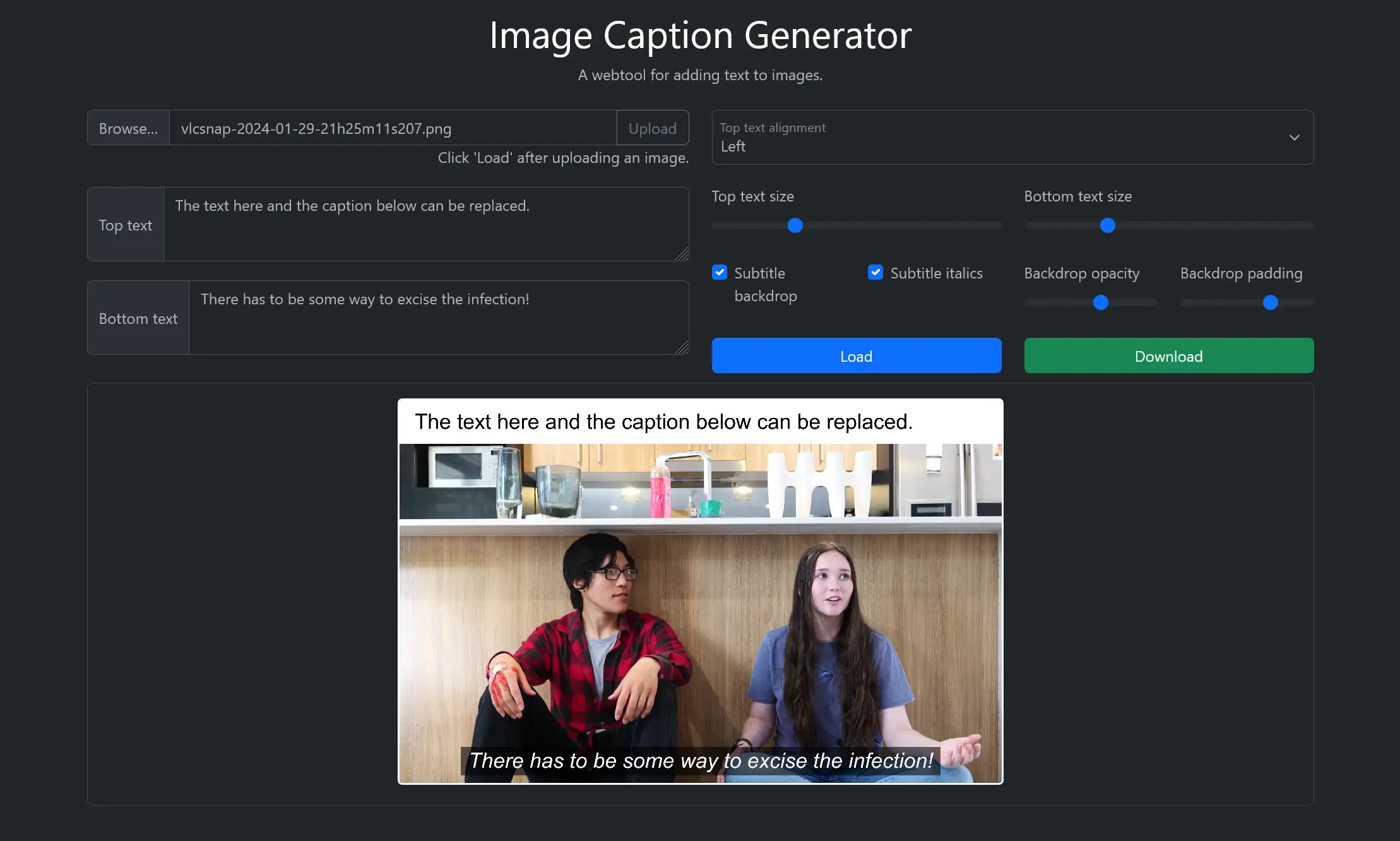 Image Caption Generator Web App